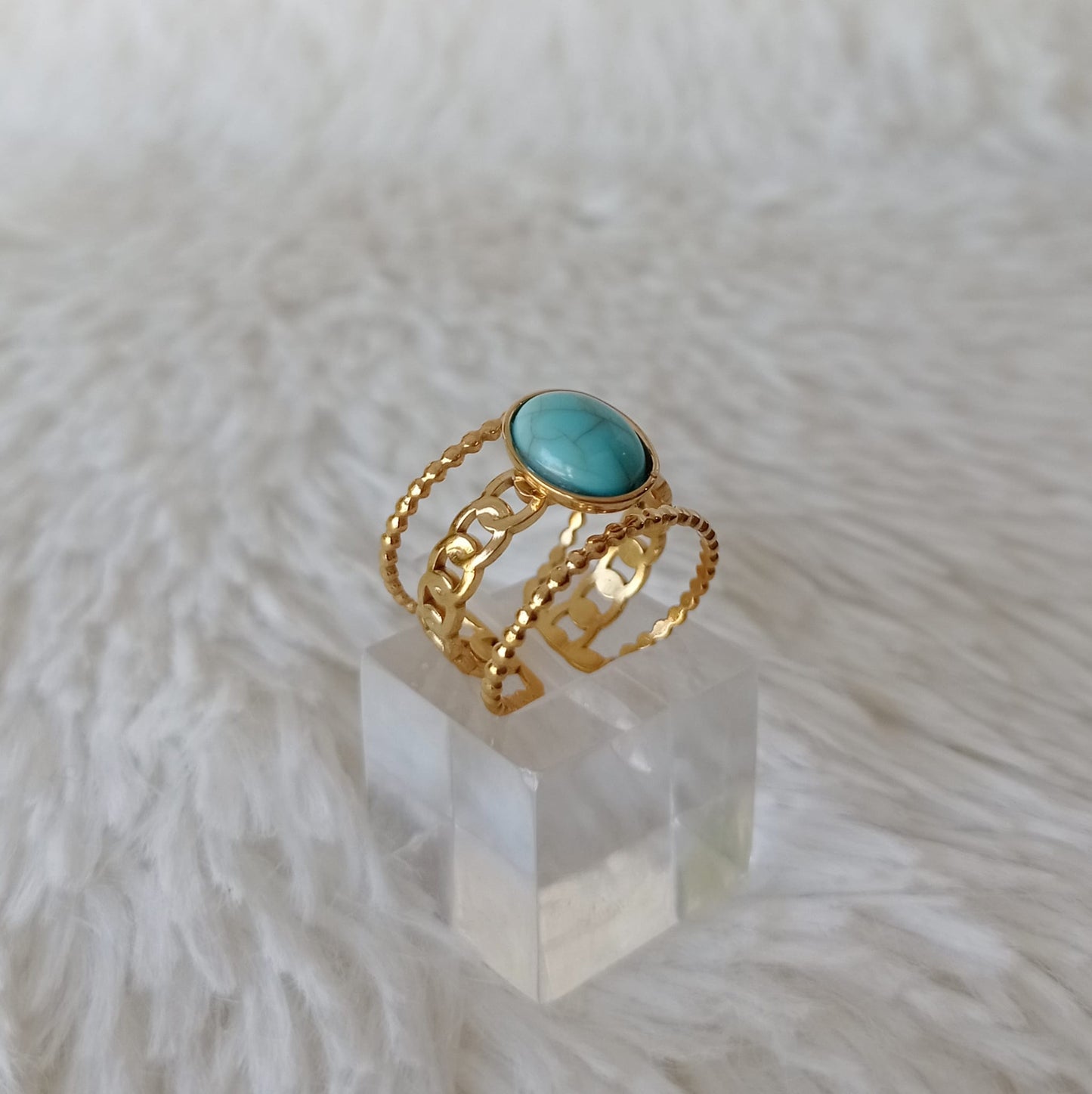 Anillo de Acero Dorado