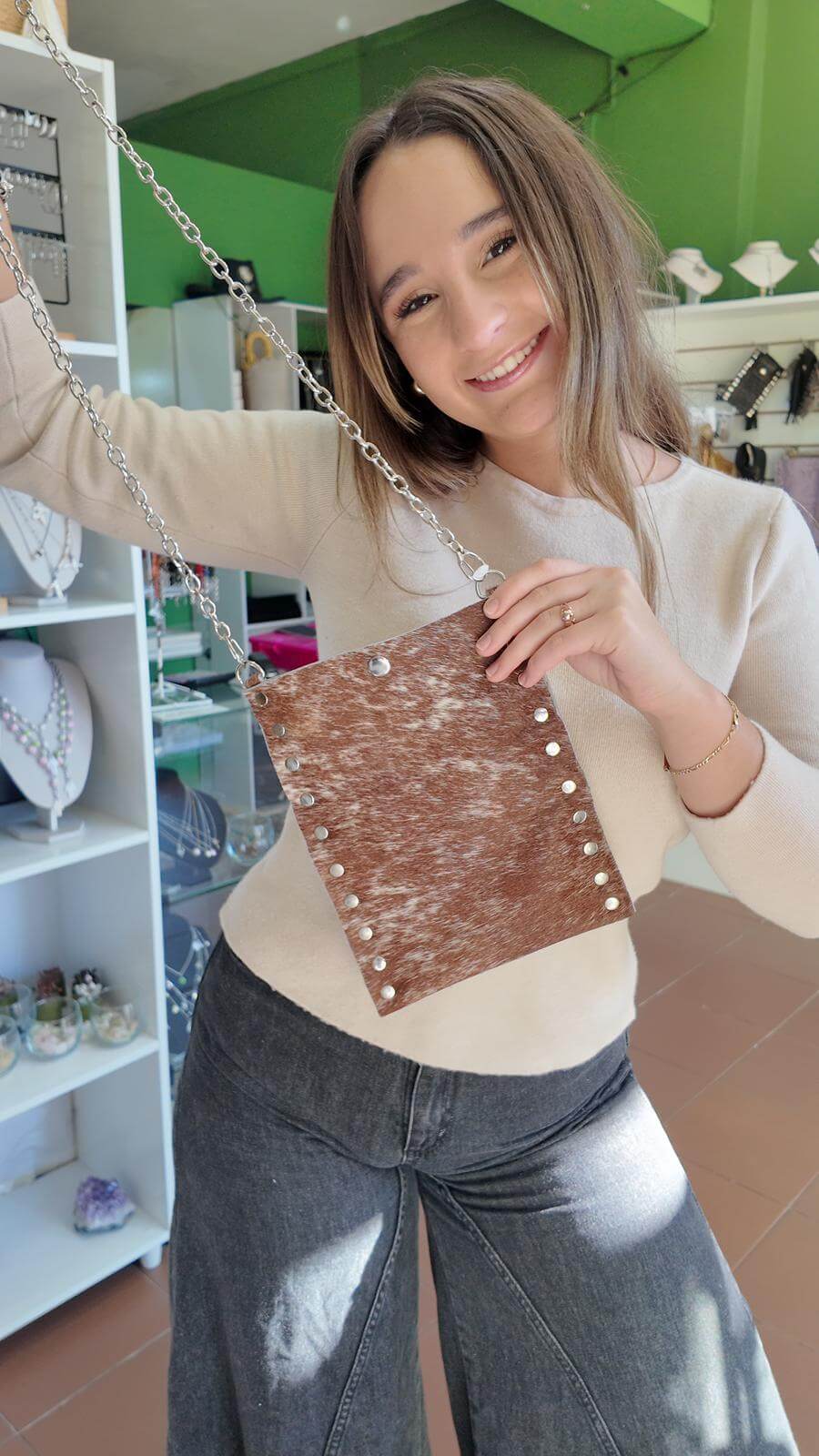 Morral de Cuero con pelos