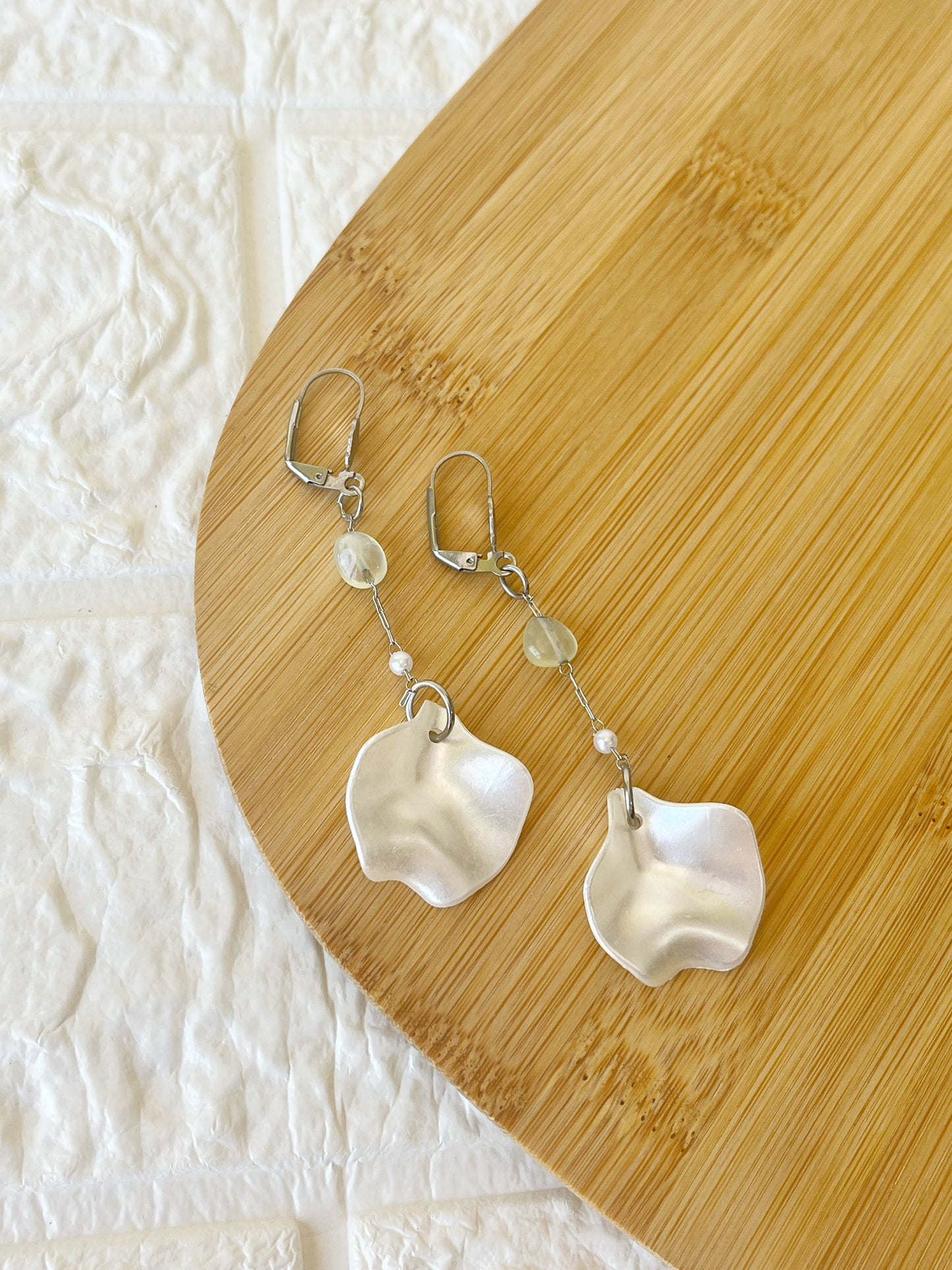 Caravanas de Acero Quirúrgico y Piedra Natural Cuarzo