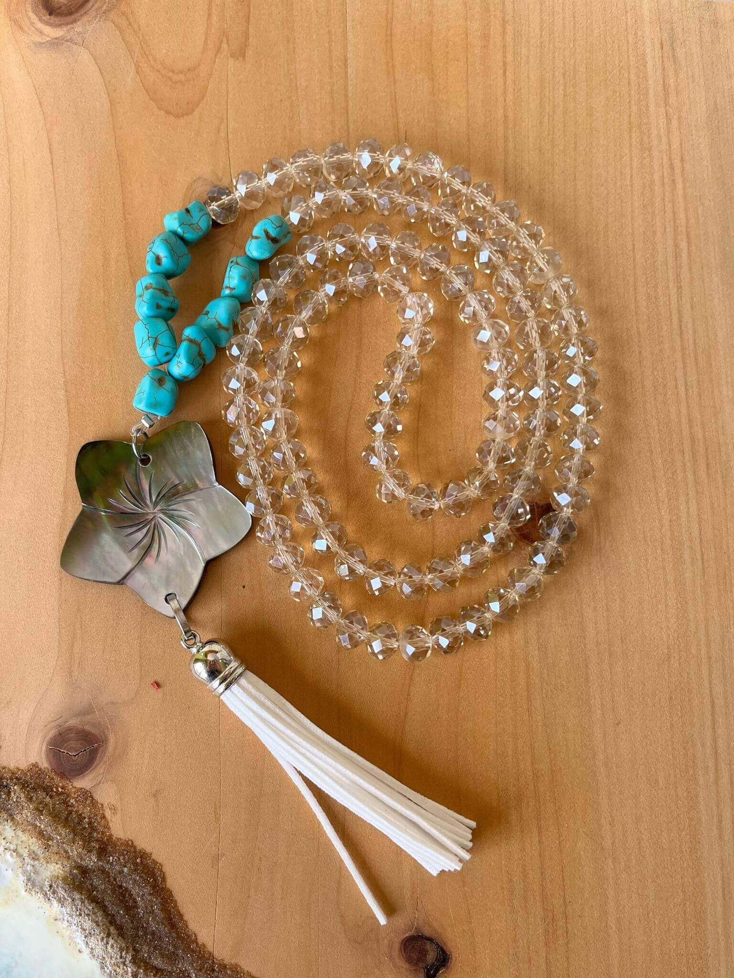Collar Japa Mala de Cristal de 108 cuentas