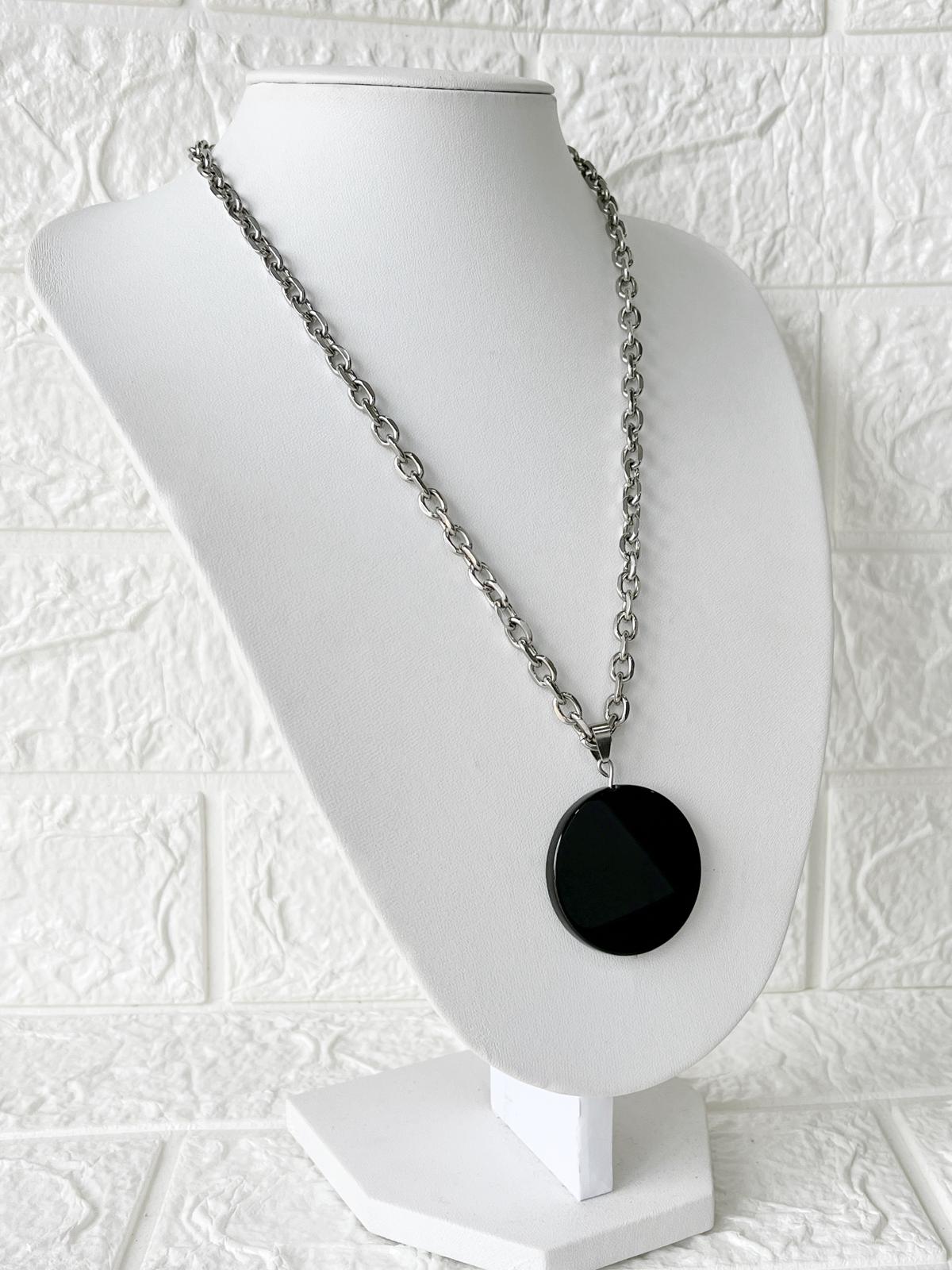 Conjunto de Acero Quirúrgico y Piedra Natural Obsidiana