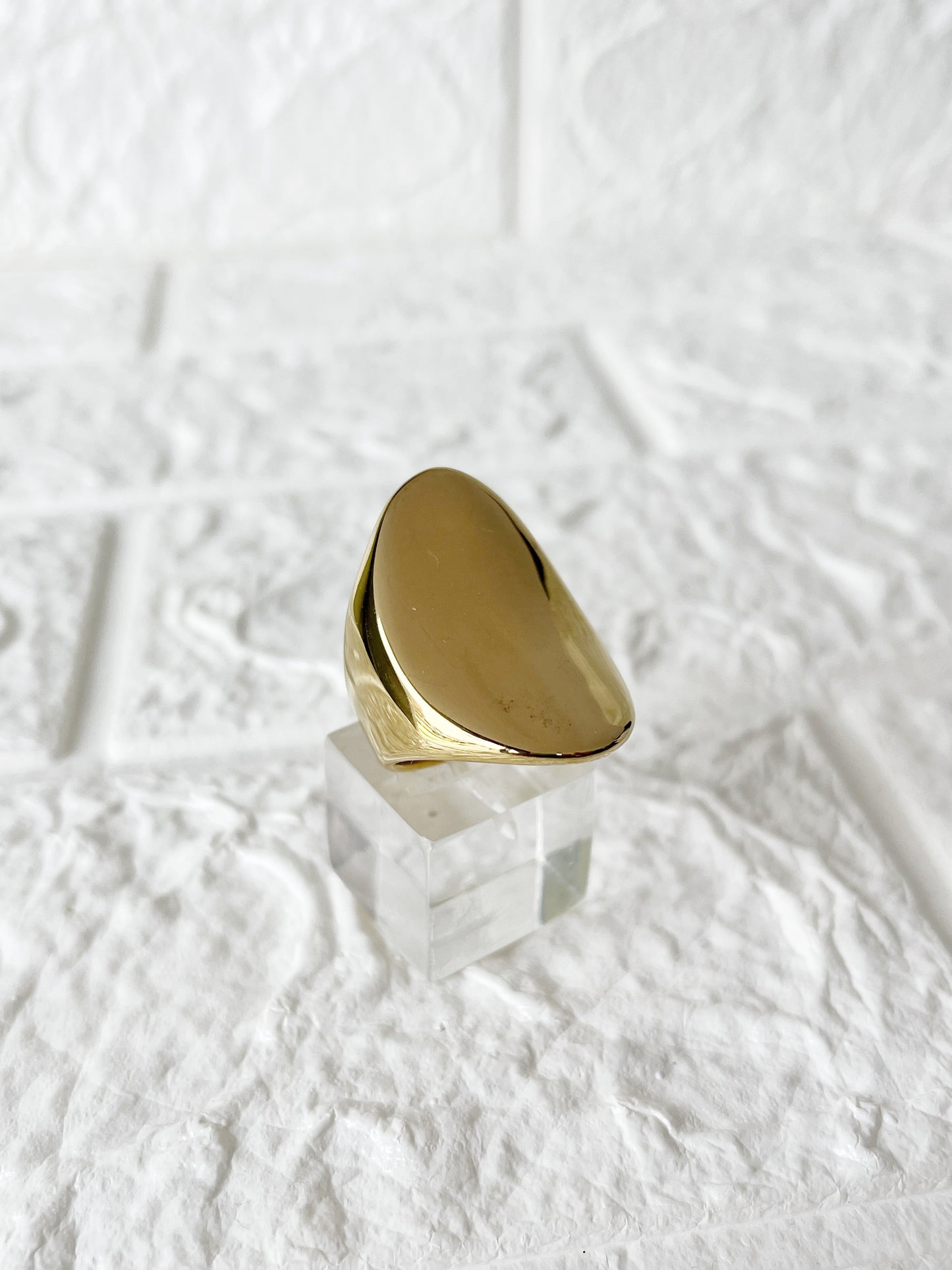 Anillo acero dorado