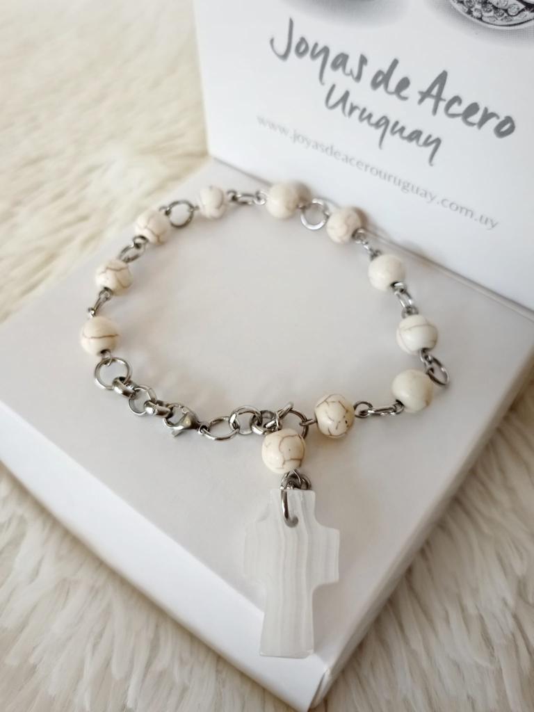 Pulsera Denario de Piedras Reconstituidas