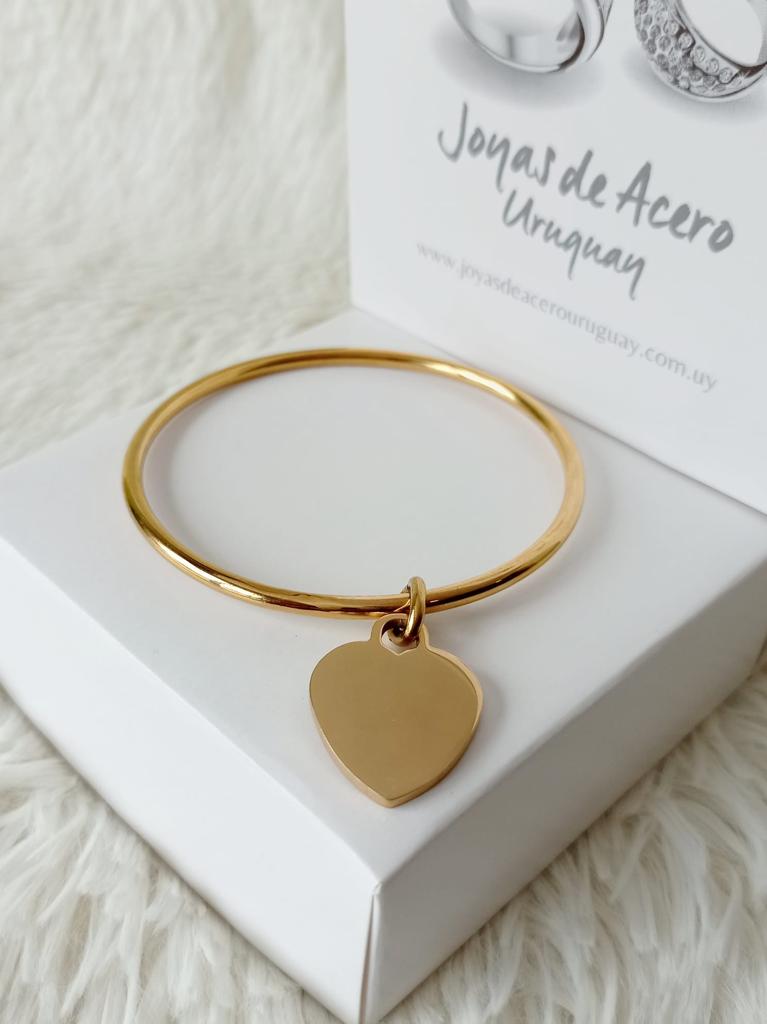 Pulsera Esclava de Acero Dorado