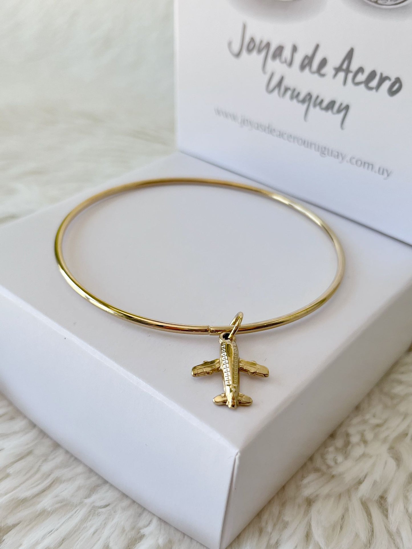 Pulsera Esclava de Acero Dorado