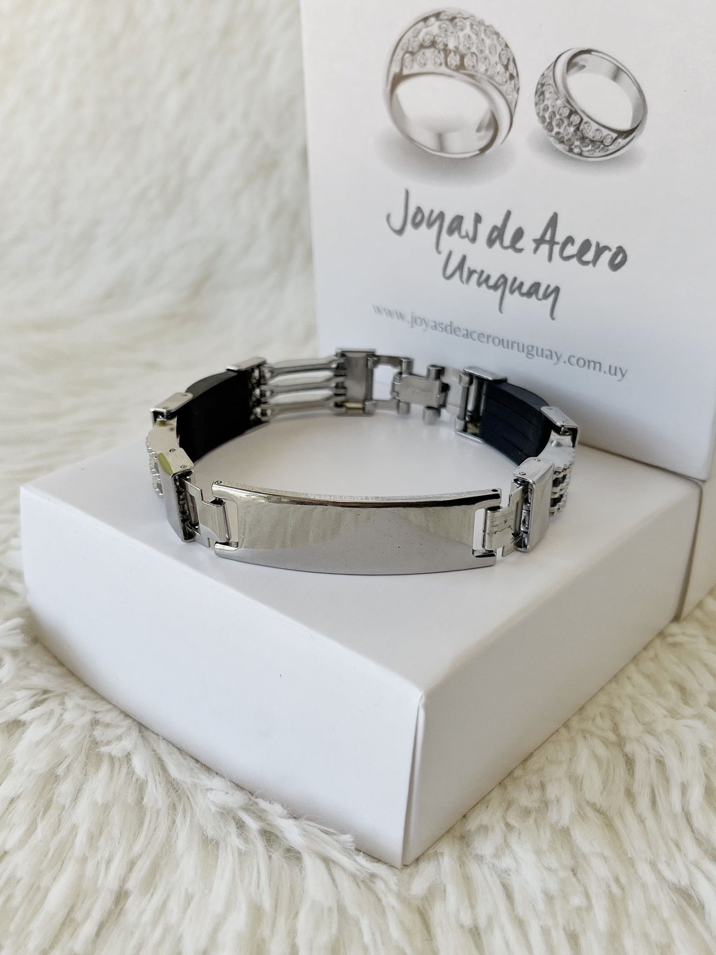 Pulsera de Caucho y Acero Quirúrgico