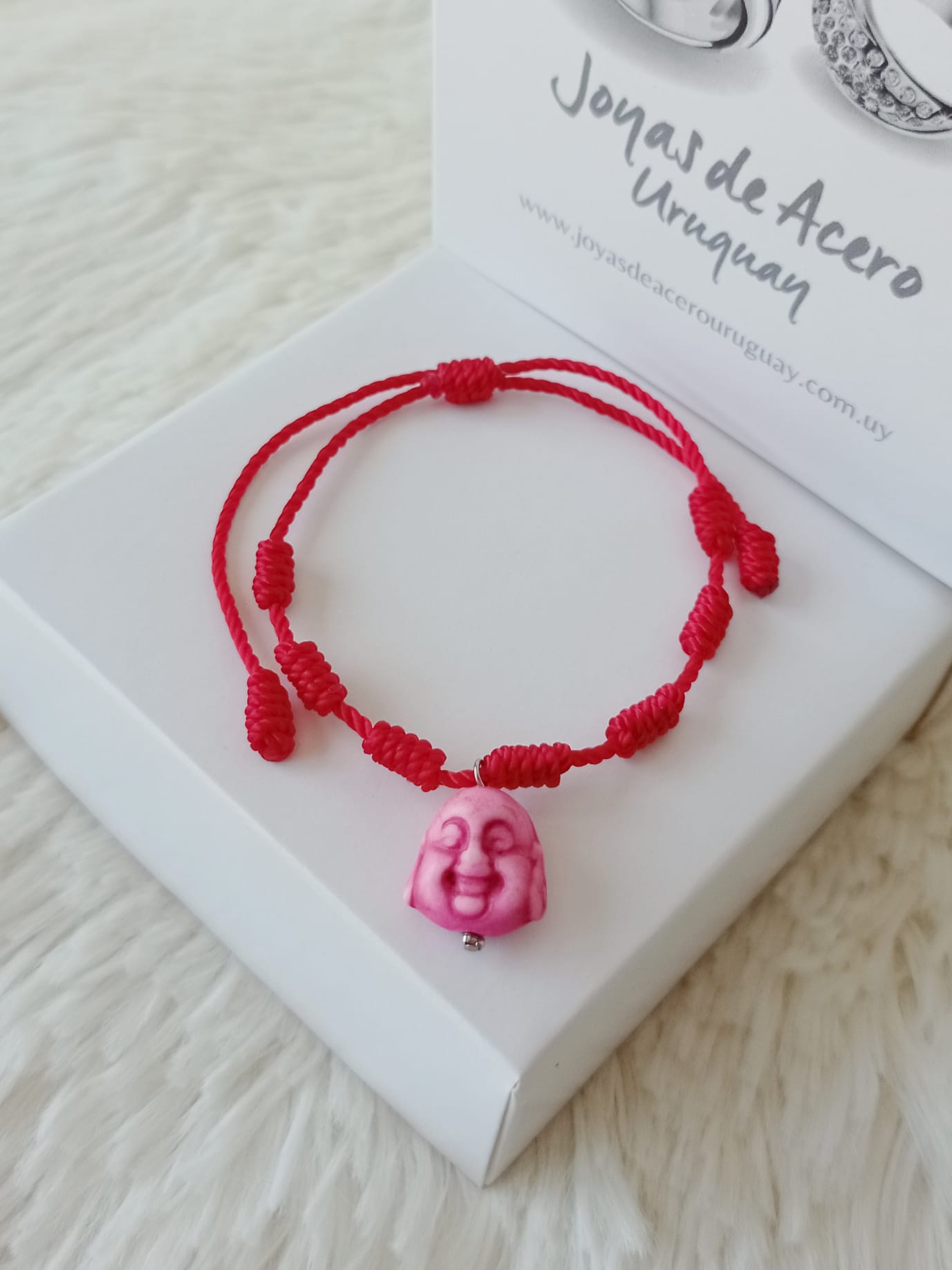 Pulsera de Hilo Rojo 7 nudos