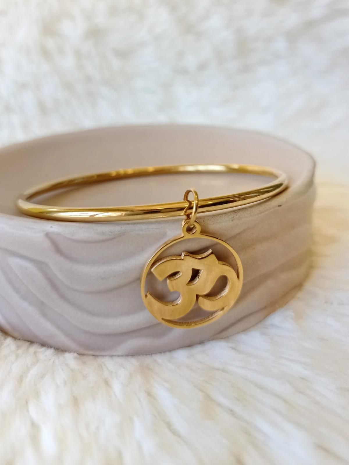 Pulsera Esclava de Acero Dorado