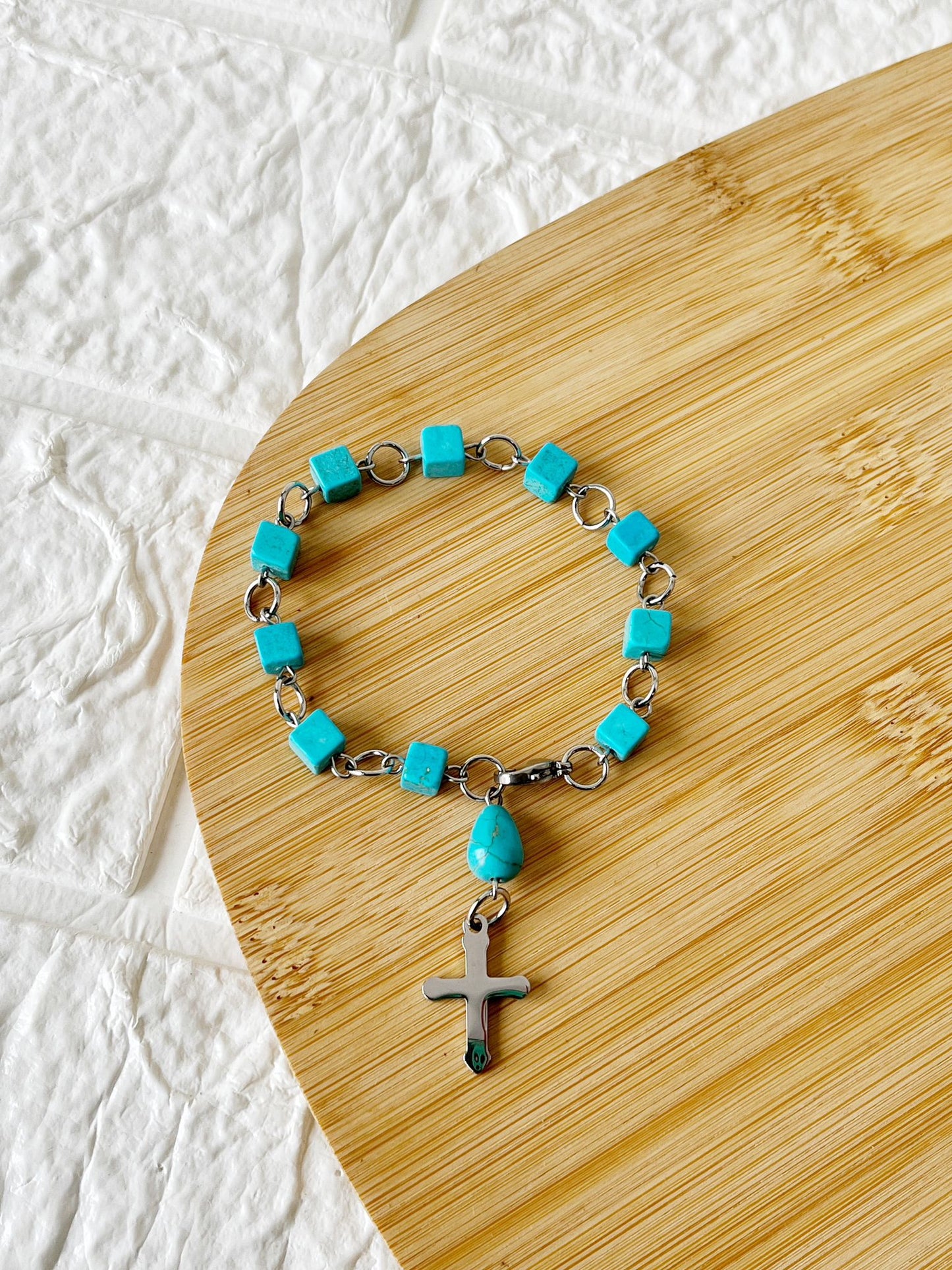 Pulsera Denario de Piedra Turquesa