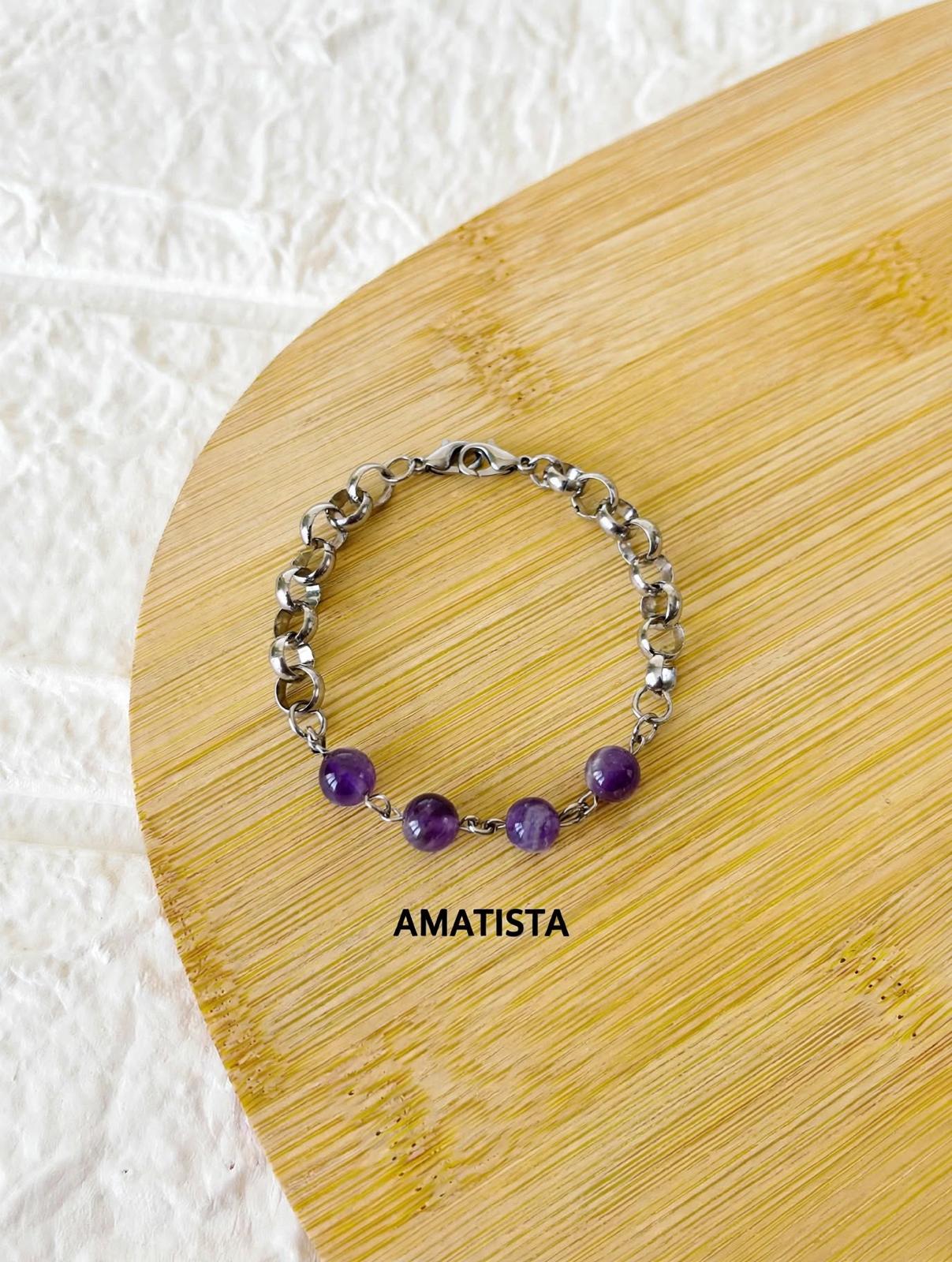 Pulsera de Piedra Natural Amatista