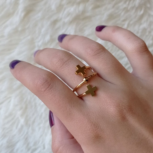 Anillo de Acero Dorado