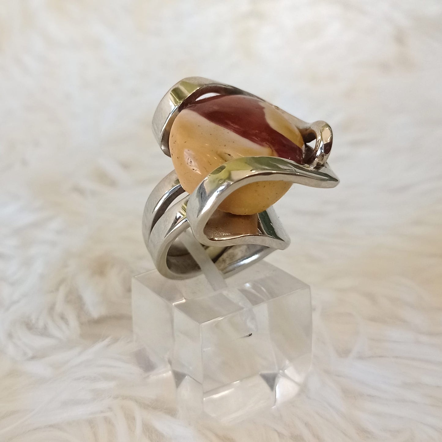 Anillo de Alpaca Alemana y Mokaita