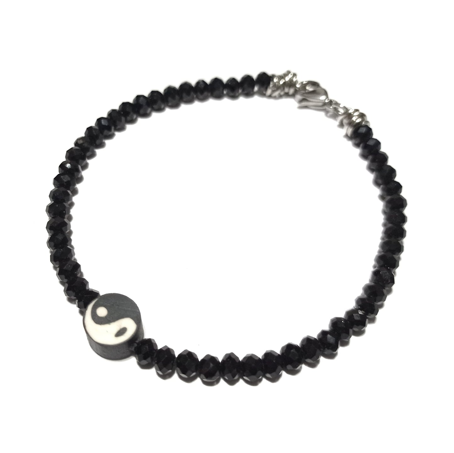 Pulsera de Cristales Facetados y Acero Quirúrgico