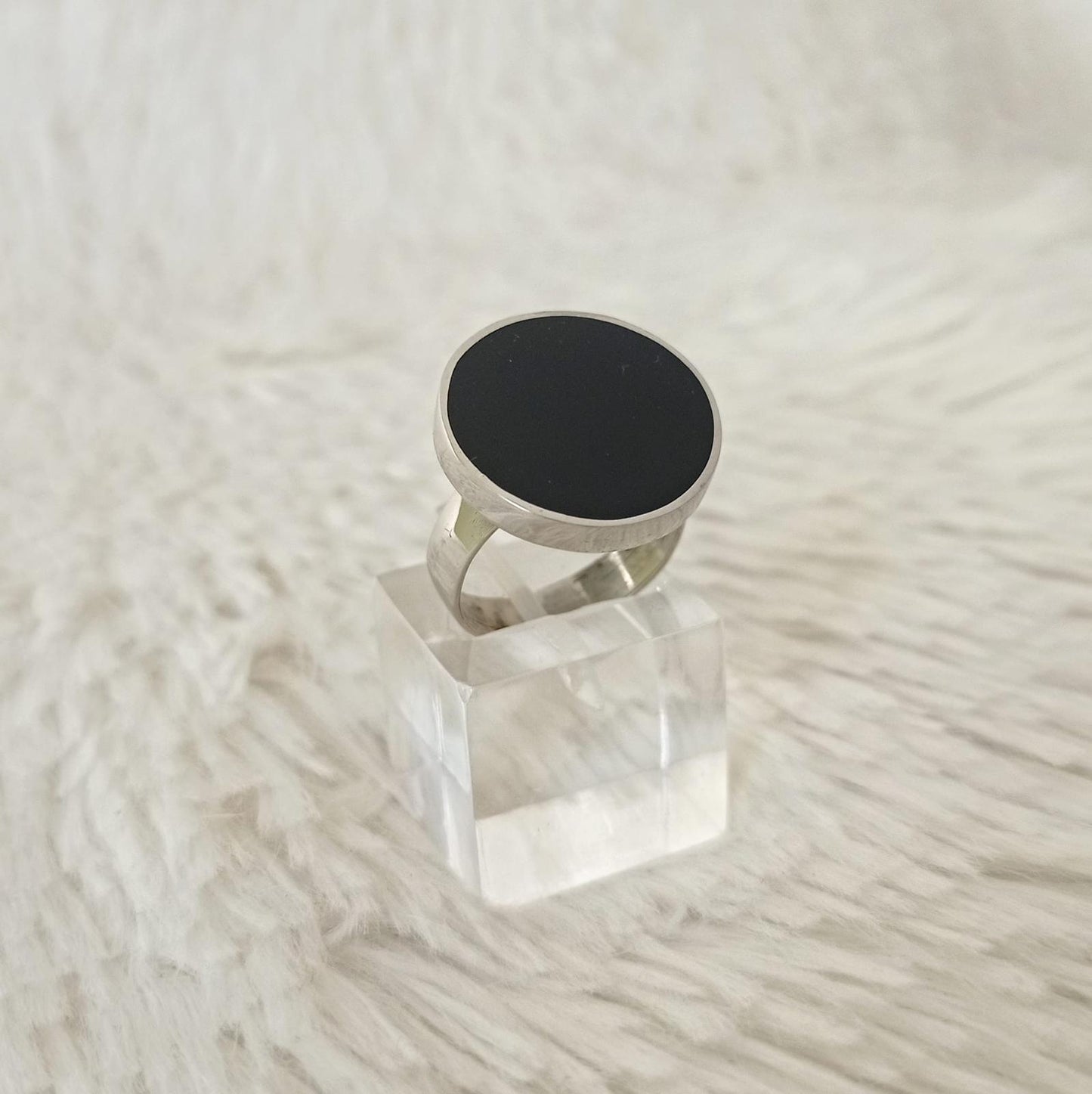 Anillo de Alpaca Peruana y Resina
