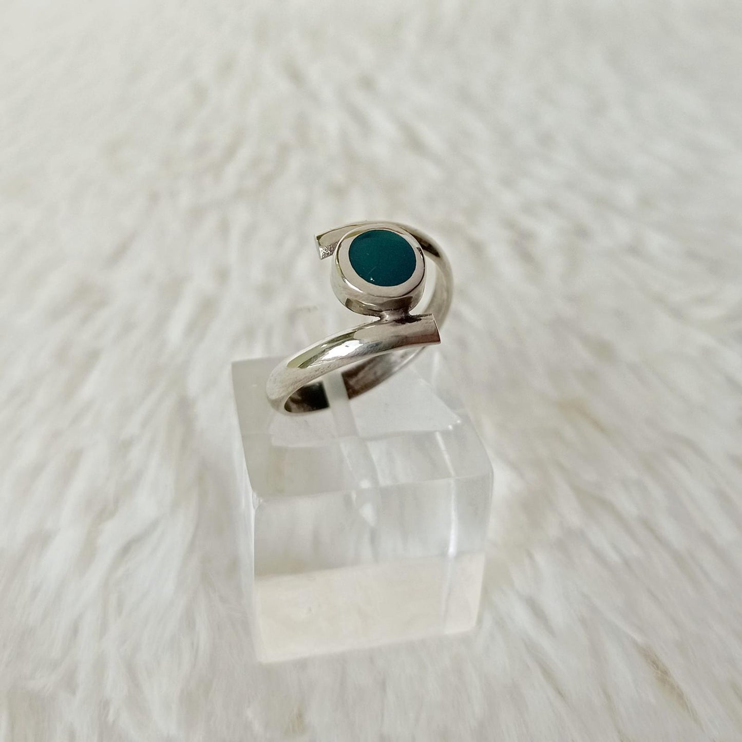 Anillo de Alpaca Peruana y Resina