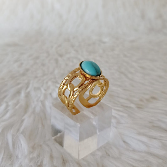 Anillo de Acero Dorado