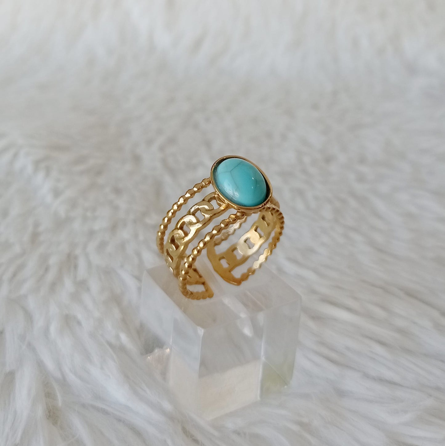Anillo de Acero Dorado