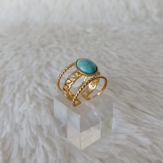 Anillo de Acero Dorado