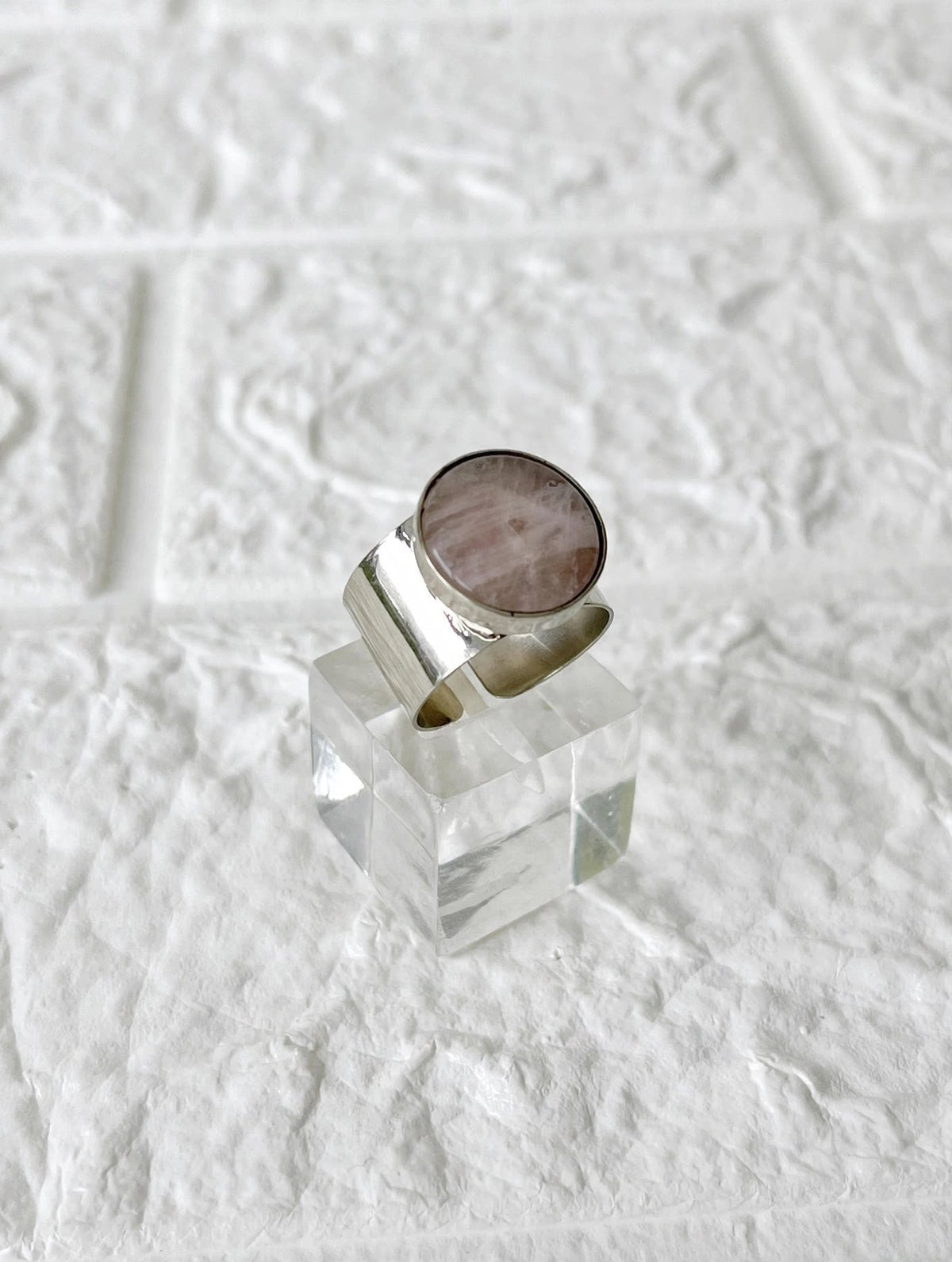 Anillo de Alpaca y Piedra Natural