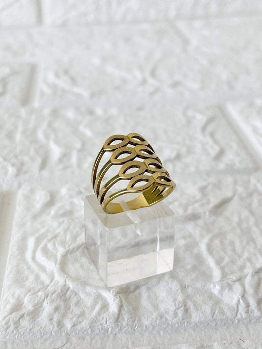 Anillo de Acero Dorado