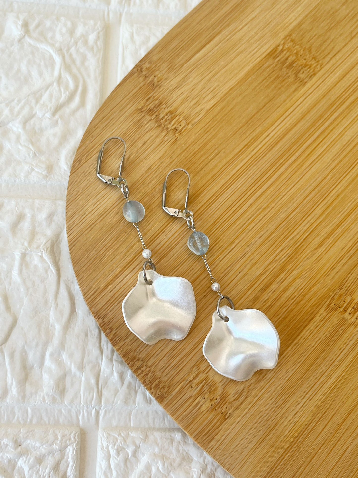 Caravanas de Acero Quirúrgico y Piedra Natural Cuarzo