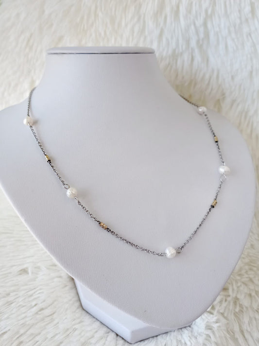 Conjunto de Acero Quirúrgico y Perla de Río