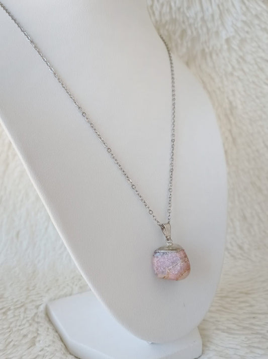Conjunto de Acero Quirúrgico y Piedra Natural Rodocrosita