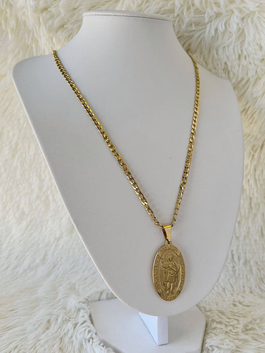 Conjunto de Acero Dorado San Expedito