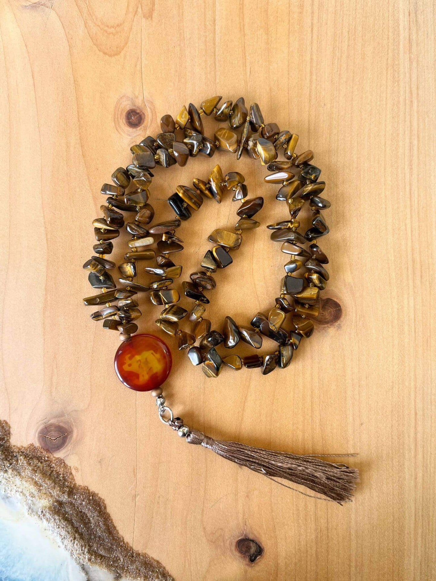 Collar Japa Mala de Piedra Natural 108 cuentas