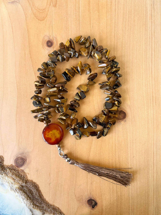 Collar Japa Mala de Piedra Natural 108 cuentas
