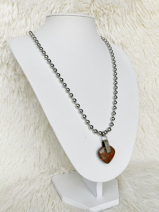 Conjunto de Acero Quirúrgico y Piedra Natural Unakita
