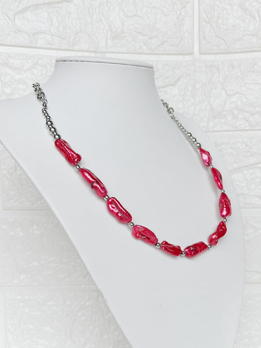 Collar de Acero Quirúrgico y Perla Barroca