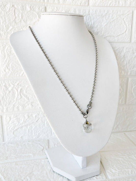 Conjunto de Acero Quirúrgico y Cristal Facetado