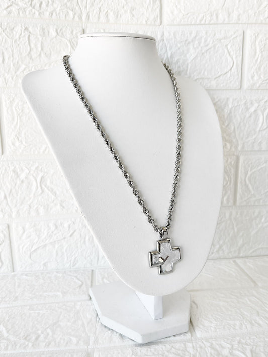 Conjunto de Acero Quirúrgico y Cristal Facetado