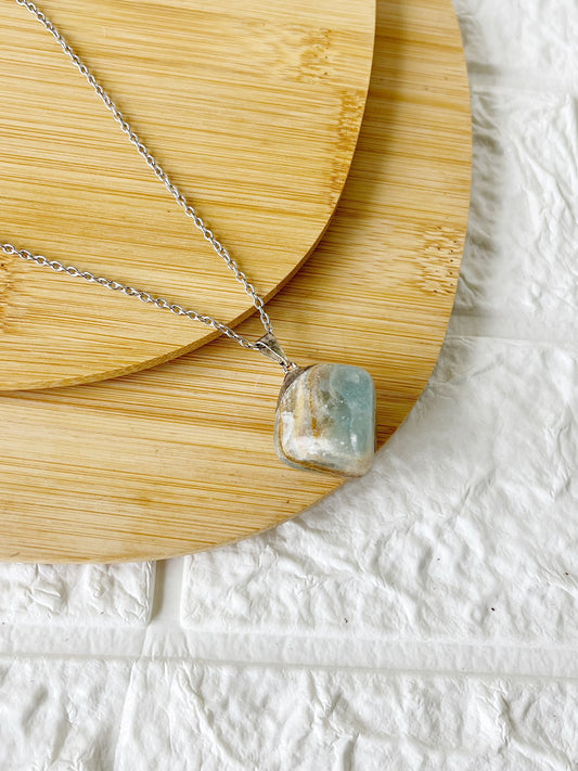 Conjunto de Acero Quirúrgico y Piedra Natural Ónix Cielo
