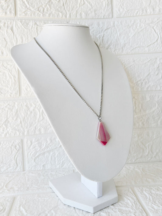 Conjunto de Acero Quirúrgico y Piedra Natural Ágata