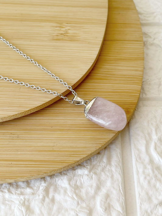 Conjunto de Acero Quirúrgico y Piedra Natural Amatista