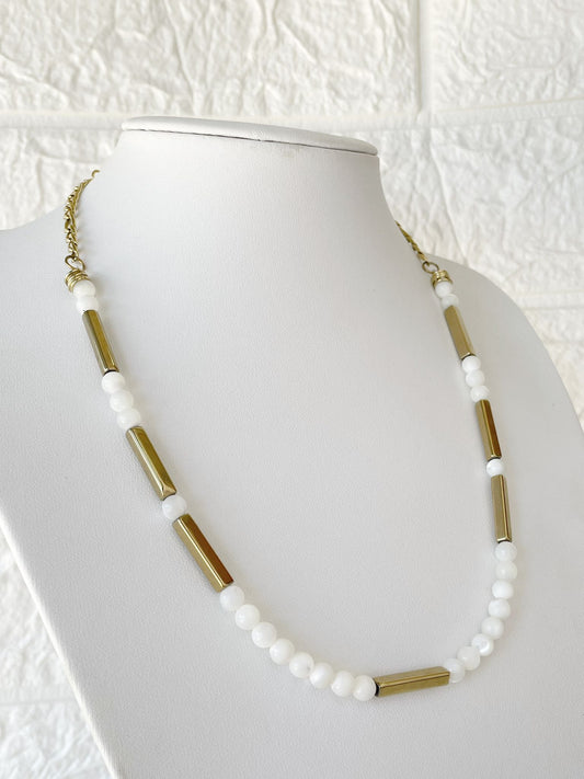 Conjunto de Acero Dorado y Nácar