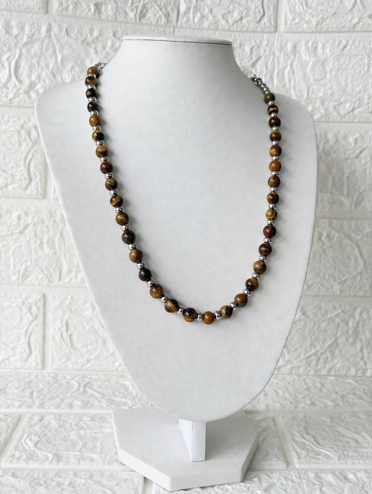 Collar de Piedras Naturales Ojo de Tigre