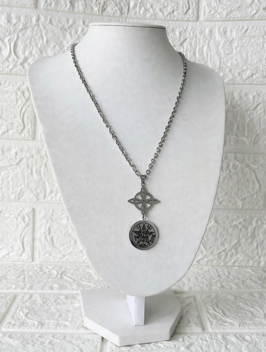 Conjunto Amuleto de Acero Quirúrgico
