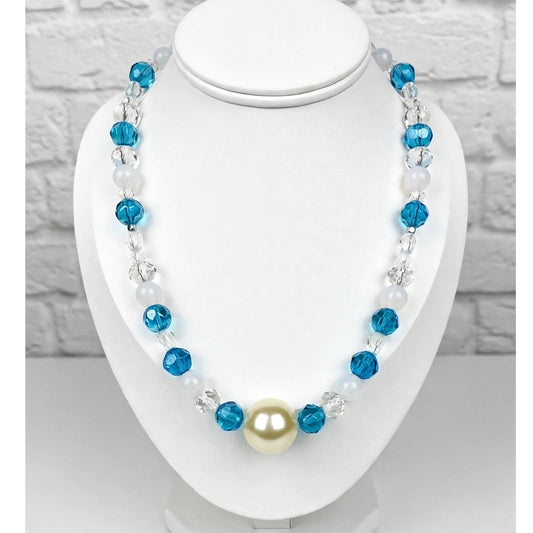 Collar de Acero, Resina y Cristal