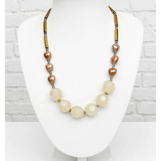 Collar de Acero, Resina, Cerámica y Cristal