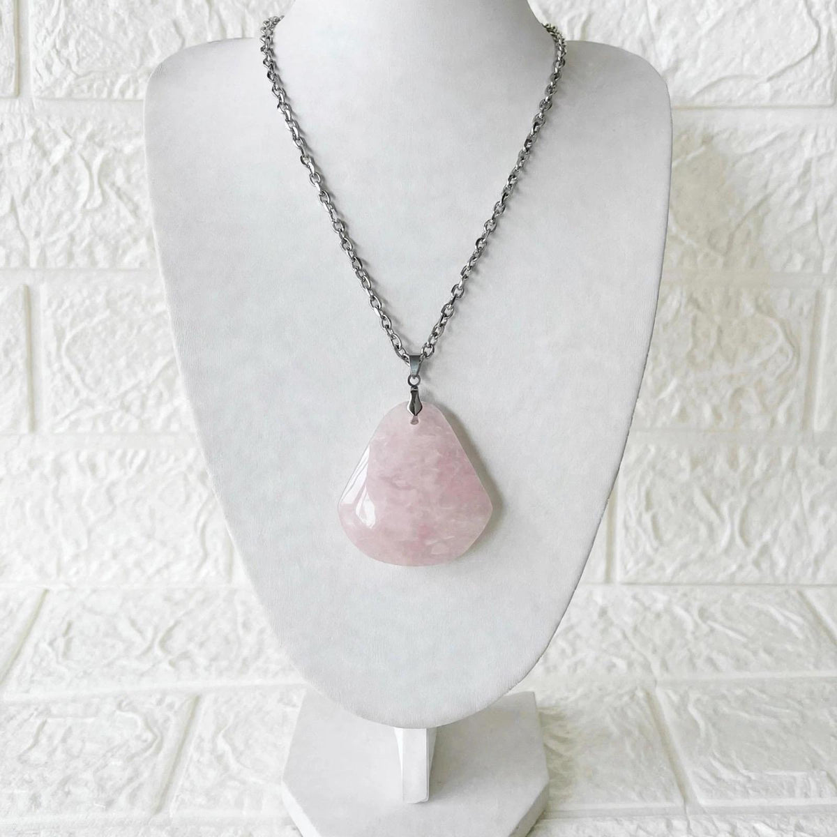 Collar de Piedras Naturales Cuarzo Rosa