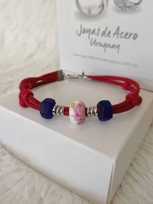 Pulsera de Gamuza y Acero