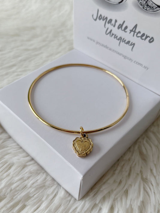 Pulsera Esclava de Acero Dorado