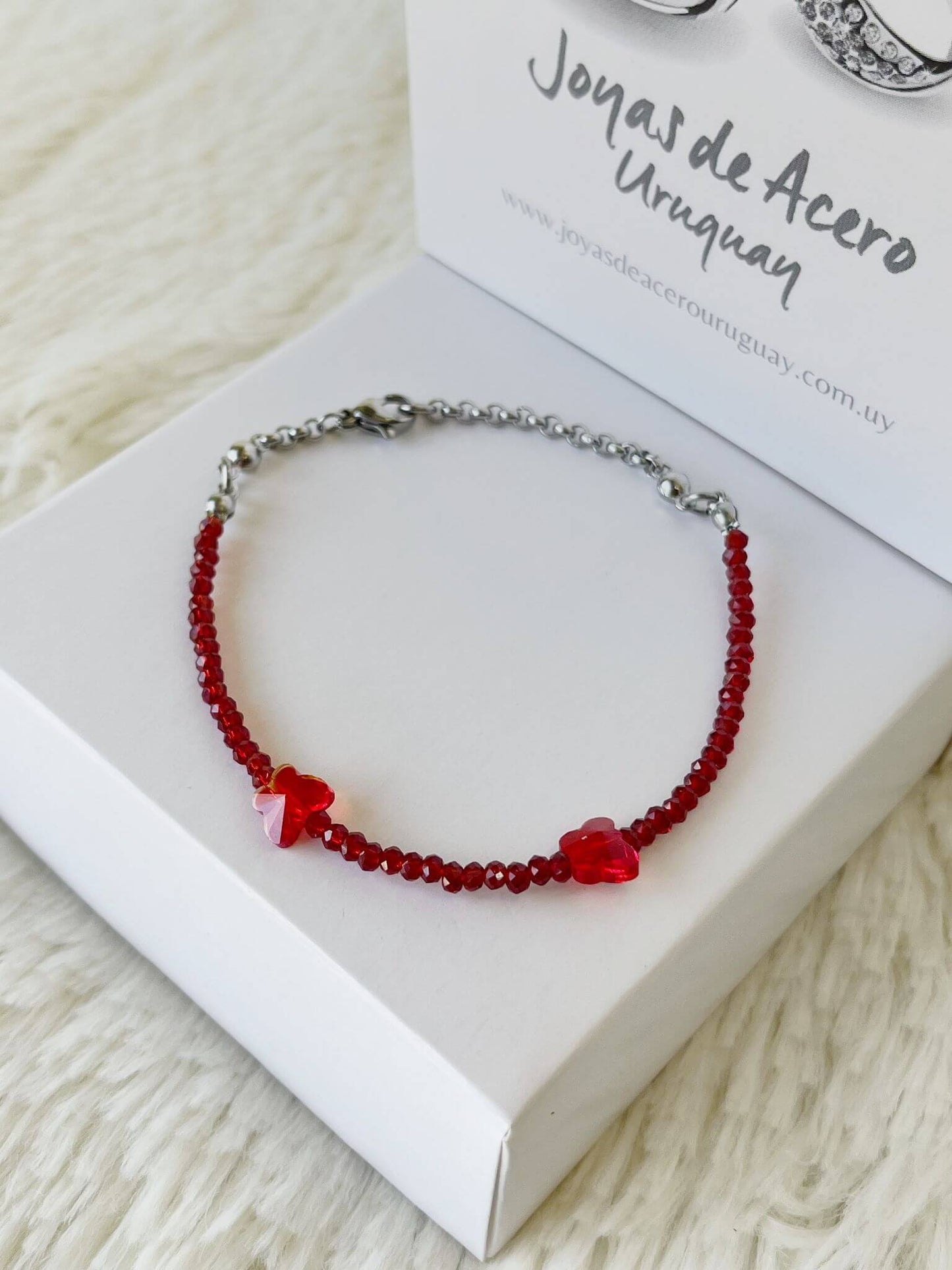 Pulsera de Acero Quirúrgico y Cristales Facetados