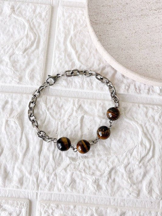 Pulsera de Acero Quirúrgico con Piedras Naturales