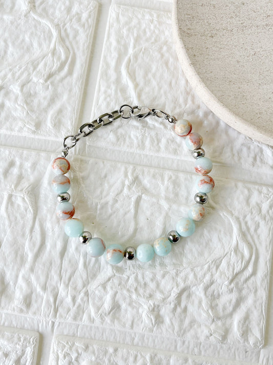 Pulsera de Acero Quirúrgico con Piedras Naturales