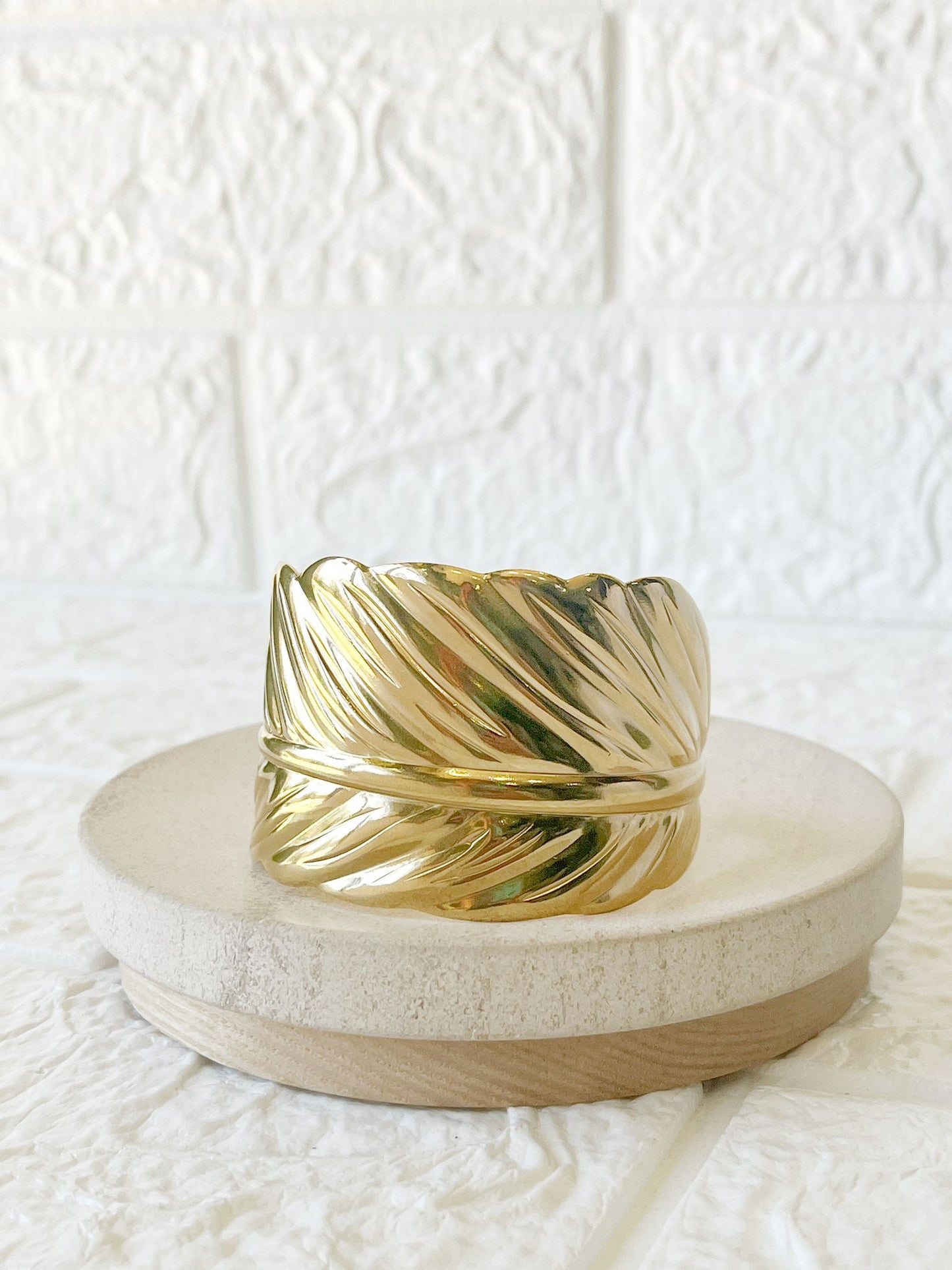 Pulsera Esclava de Acero Dorado