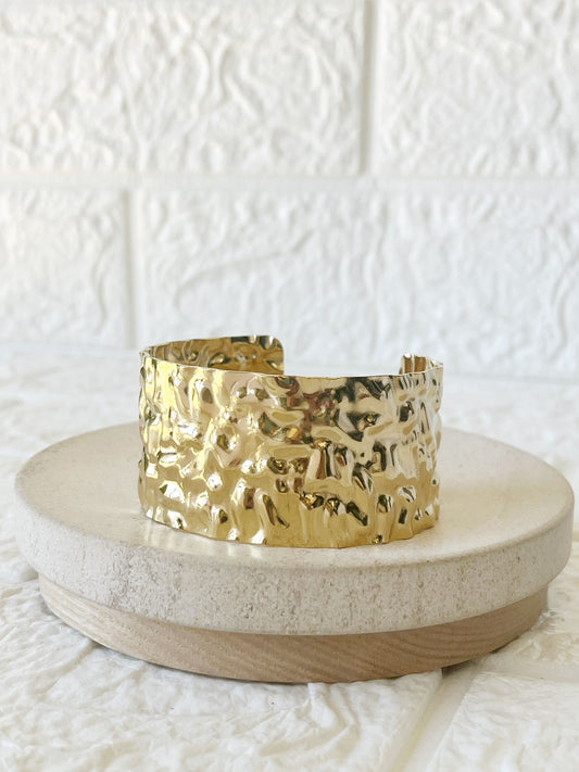 Pulsera Esclava de Acero Dorado